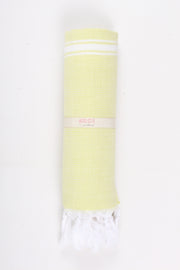 Lemon Yellow Ultra Soft Bath Towel with White Striped