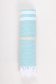 Sea Green Towel with White Striped