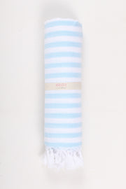 Sky Blue Towel with White Striped