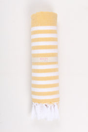 Yellow Towel with White Striped
