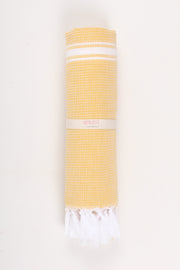 Yellow Towel with White Striped
