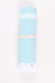Sky Blue Ultra Soft Bath Towel with White