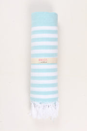 Sky Blue Ultra Soft Bath Towel with White Lining
