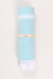 Sky Blue Ultra Soft Bath Towel with White Lining