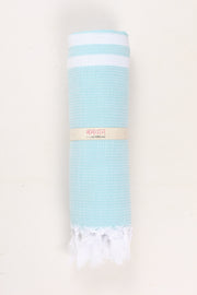 Sky Blue Ultra Soft Bath Towel with White Lining