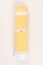 Turmeric Yellow Ultra Soft Bath Towel with White Lining