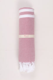 Onion Pink Soft Bath Towel with White Striped