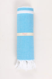 Blue Ultra Soft Bath Towel with White Stripes