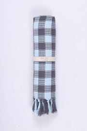 Ultra Soft Cotton Bath Towel with Gingham Check Pattern