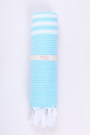 Handwoven Cotton Bath Towel with White Stripes