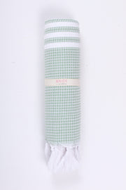Green Utra Soft Bath Towel with White Striped