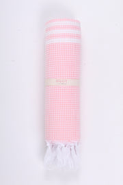 Peach Ultra Soft Bath Towel with White Striped