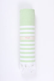 Sea Green Ultra Soft Bath Towel with White Striped