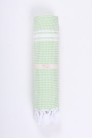 Sea Green Ultra Soft Bath Towel with White Striped