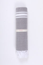 Brown Ultra Soft Bath Towel with White Striped