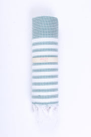 Sacramento Green Towel with White Striped
