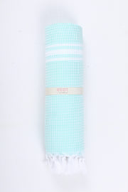 Sea Green Towel with White Striped