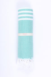 Jungle Green Towel with White Striped