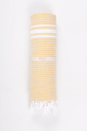 Yellow Ultra Soft Bath Towel with White Striped