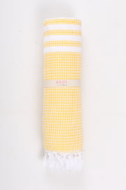 Yellow Ultra Soft Bath Towel with White Striped