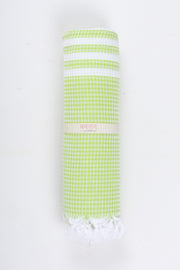 Green Ultra Soft Bath Towel with White Striped