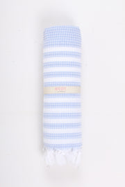 Purple Ultra Soft Bath Towel with White Striped