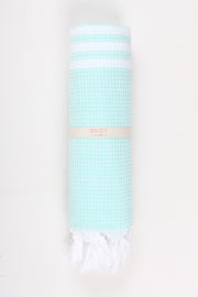 Sea Green Towel with White Striped