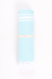 Sky Blue Ultra Soft Bath Towel with White Lining