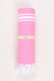 Rani Pink Ultra Soft Bath Towel with White Lining