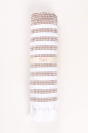 Brown Ultra Soft Bath Towel with White Lining