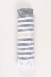 Slety Gray Ultra Soft Bath Towel with White Lining
