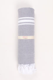 Slety Gray Ultra Soft Bath Towel with White Lining