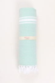 Green Ultra Soft Bath Towel with White Lining