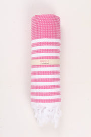 Rani Pink Ultra Soft Bath Towel with White Lining