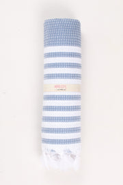 Blue Ultra Soft Bath Towel with White Lining