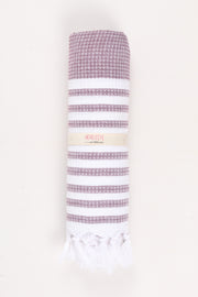 Purple Ultra Soft Bath Towel with White Lining
