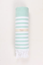 Sea Green Ultra Soft Bath Towel with White Lining