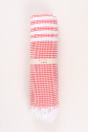 Pink Ultra Soft Bath Towel with White Lining