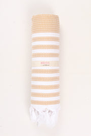 Beige Ultra Soft Bath Towel with White Lining