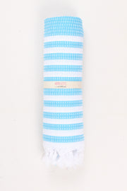 Sky Blue Ultra Soft Bath Towel with White Lining