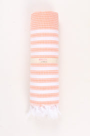 Pink Ultra Soft Bath Towel with White Lining