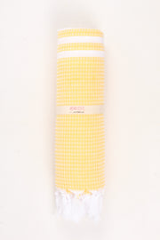 Yellow Ultra Soft Bath Towel with White Lining