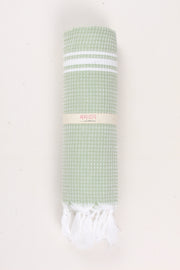 Light Green Ultra Soft Bath Towel with White Striped