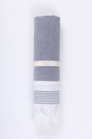 Blue Ultra Soft Bath Towel with White Striped