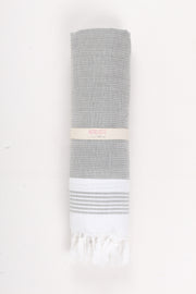 Slety Gray Ultra Soft Bath Towel with White Lining