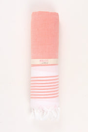 Coral Ultra Soft Bath Towel with White Lining