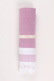 Onion Pink Soft Bath Towel with White Striped