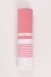 Rani Pink Soft Bath Towel with White Striped