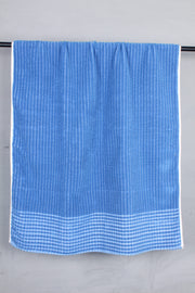 Blue Terry Towel with White Striped
