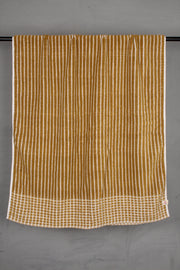 Goldan Yellow Terry Towel with White Striped